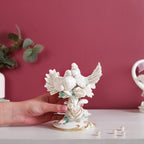 Birds Couple Figurine For Home Decor White Nestasia
