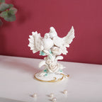 Birds Couple Figurine For Home Decor White Nestasia