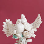 Birds Couple Figurine For Home Decor White Nestasia