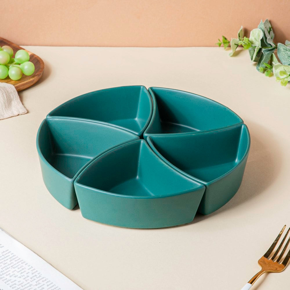 Dry Fruit Bowl Green Set Of 5 200 ml Nestasia