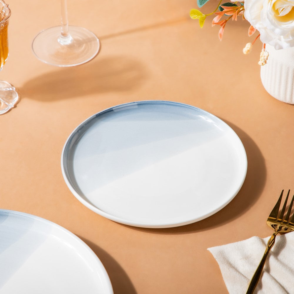 Ombre Snack Plate Grey 7 Inch Nestasia