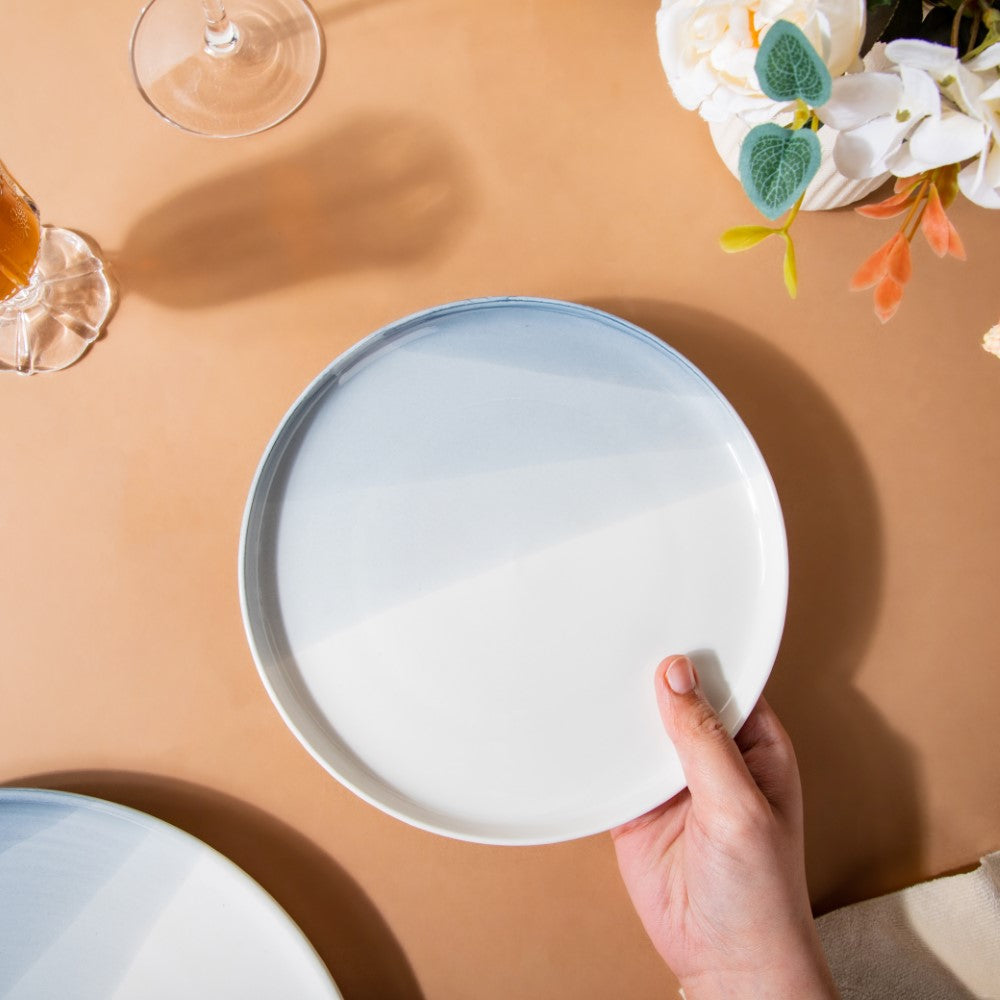 Ombre Snack Plate Grey 7 Inch Nestasia