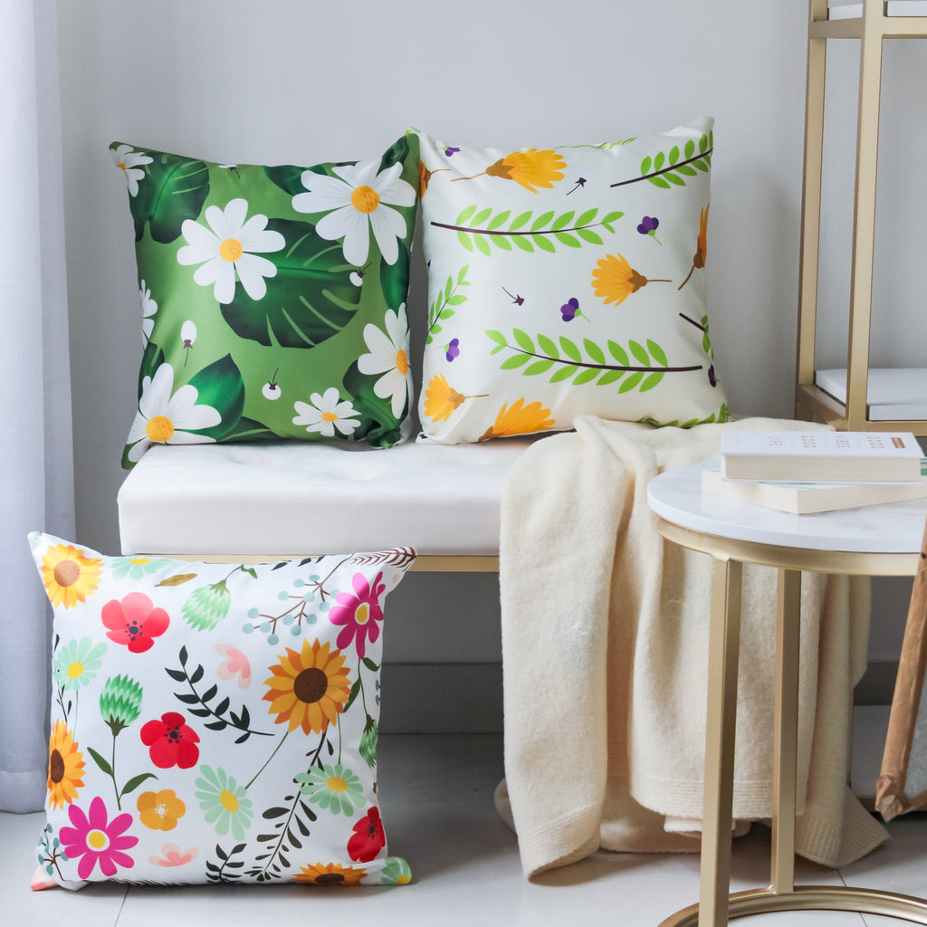 Flower Design Cushion Cover Nestasia