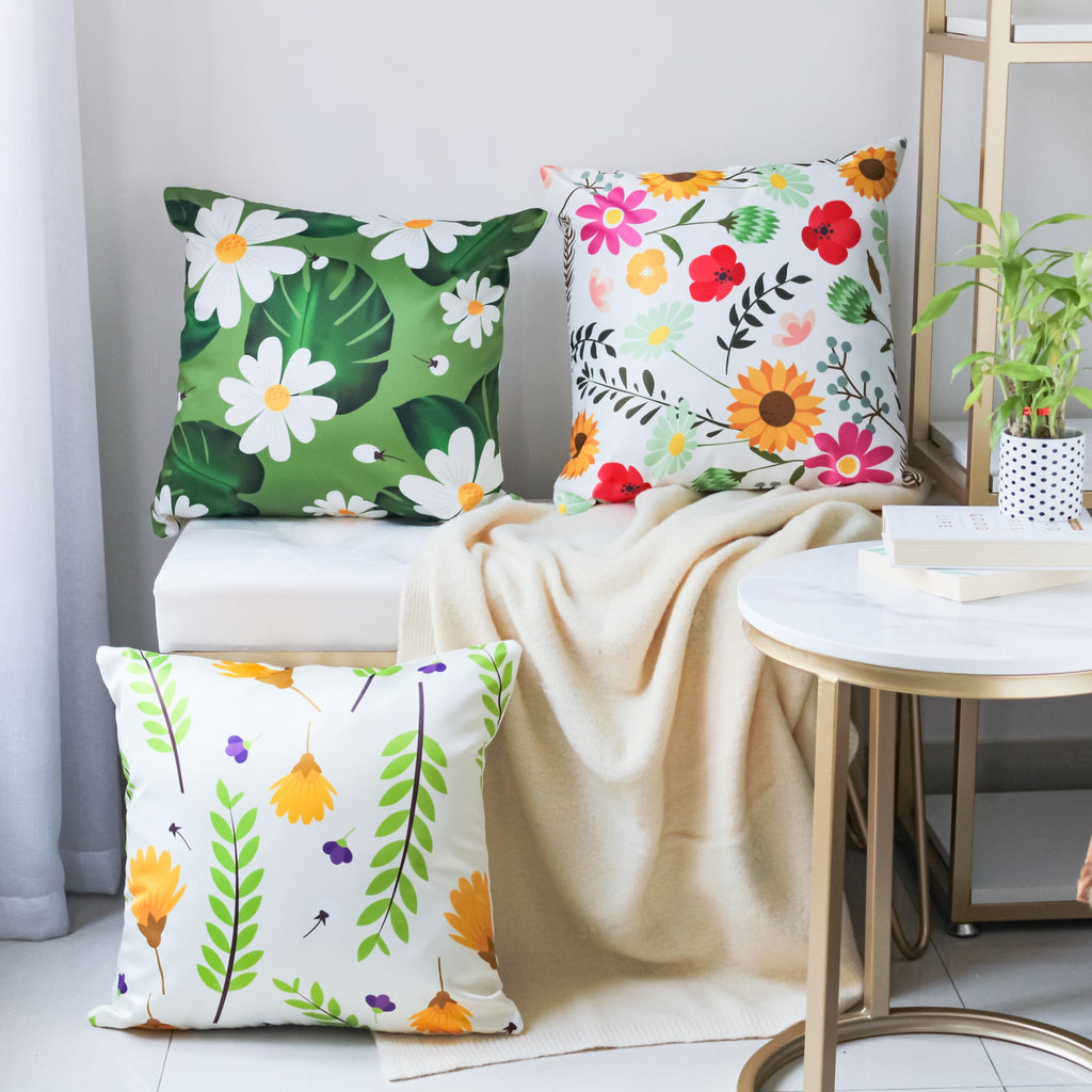 Flower Design Cushion Cover Nestasia