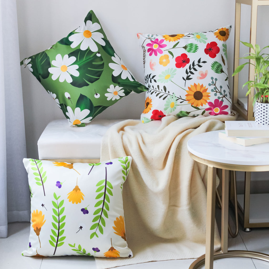 Flower Design Cushion Cover Nestasia
