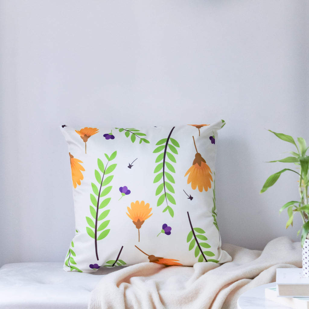 Flower Design Cushion Cover Nestasia