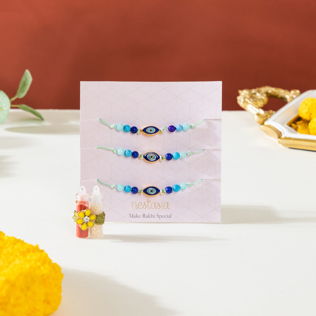 Evil Eye Raksha Bandhan Hamper Set Of 3 Nestasia