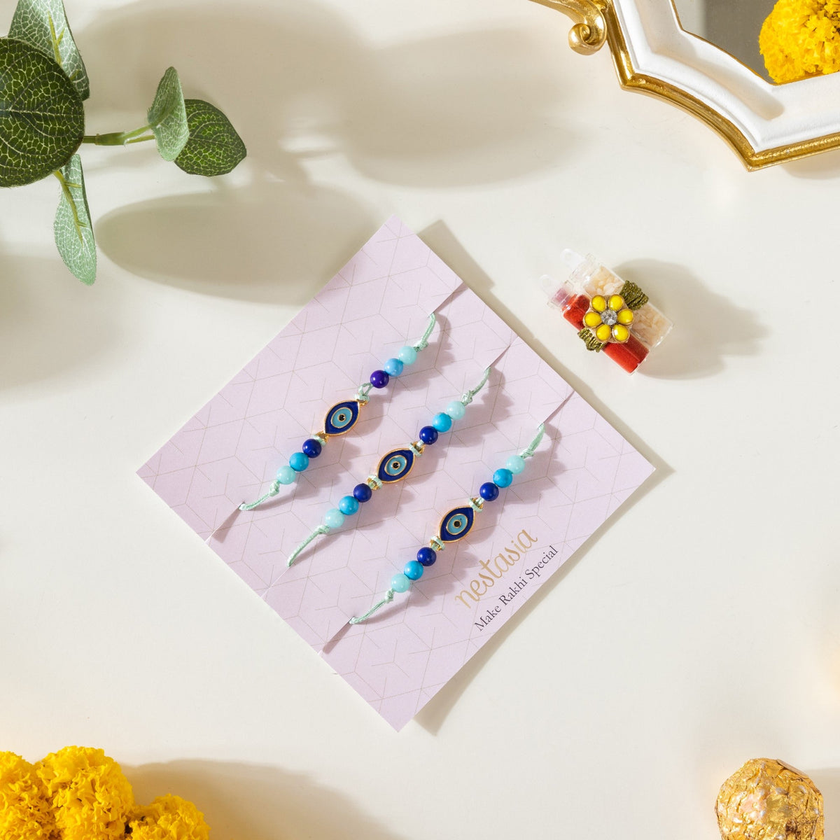 Evil Eye Raksha Bandhan Hamper Set Of 3 Nestasia