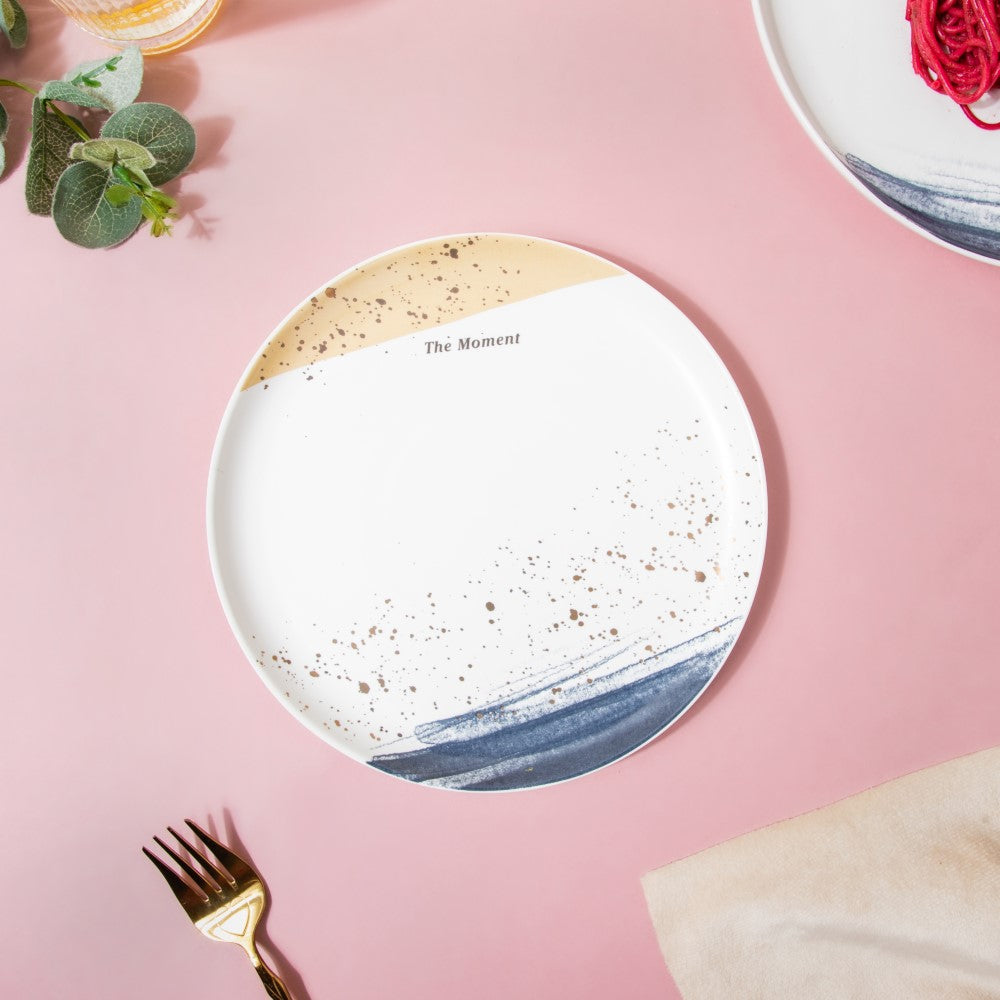 Midnight Ceramic Appetizer Plate 8 Inch Nestasia