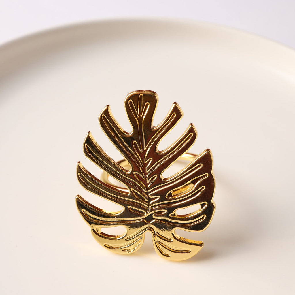Gold Leaf Napkin Ring Nestasia