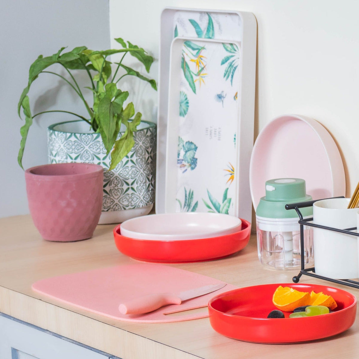 Knife Set With Board Nestasia