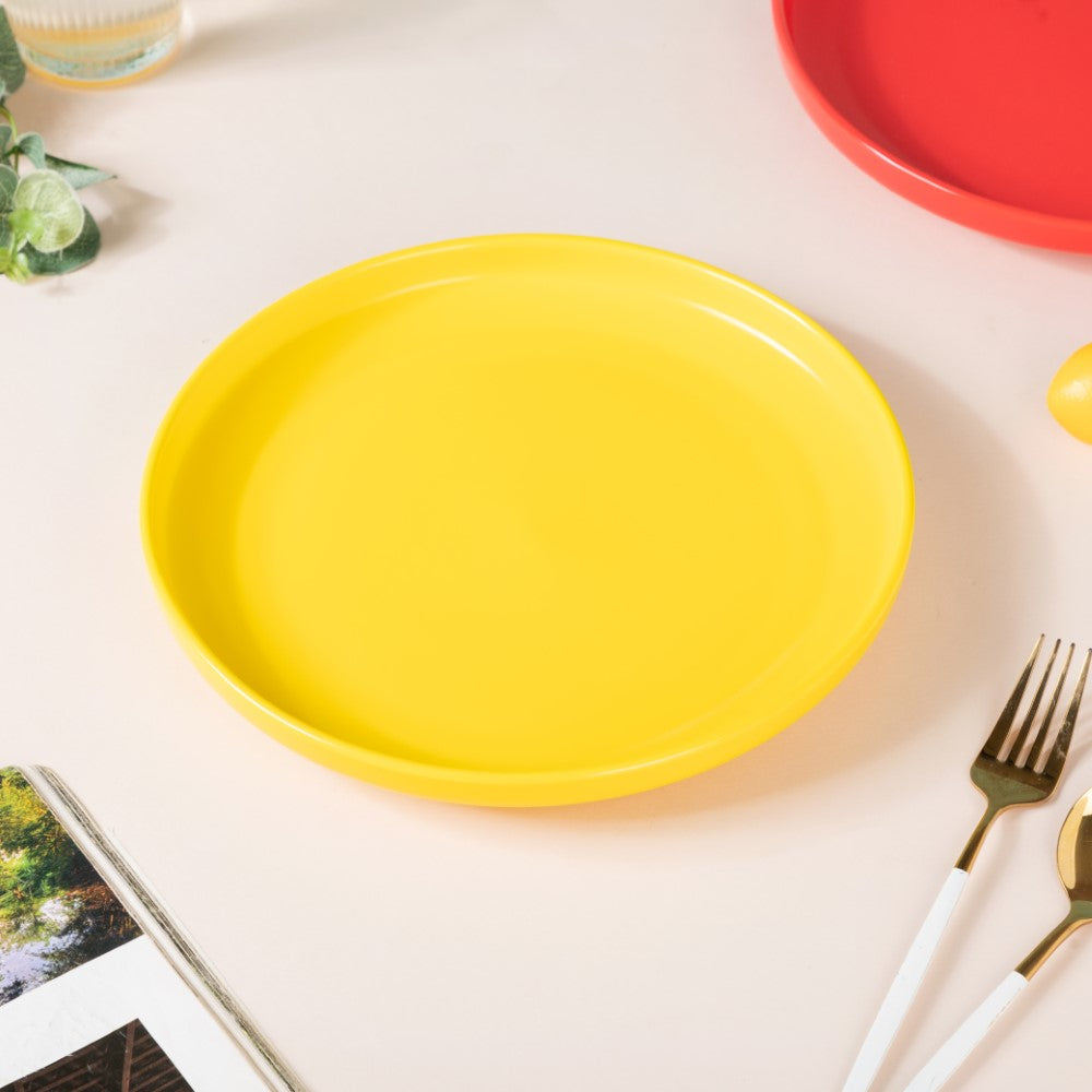 Solid Colored Dinner Plate Yellow 10 Inch Nestasia
