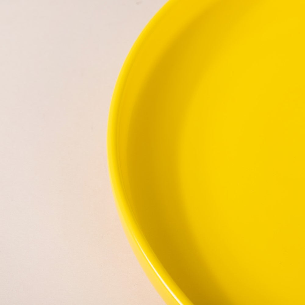 Solid Colored Dinner Plate Yellow 10 Inch Nestasia
