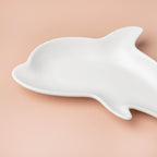 Cloud White Dolphin Snack Plate 8 Inch Nestasia