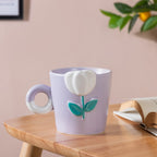 Tulip Coffee Mug Lilac Set of 2 330ml Nestasia