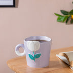Tulip Coffee Mug Lilac Set of 2 330ml Nestasia