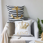 White and Gold Pillow Case Nestasia