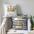 White and Gold Pillow Case Nestasia