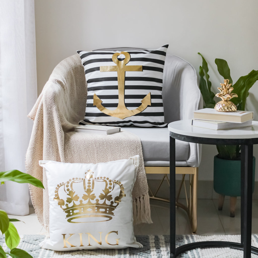White and Gold Pillow Case Nestasia