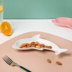 Cloud White Dolphin Snack Plate 8 Inch Nestasia