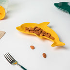 Sunshine Dolphin Yellow Snack Plate 8 Inch Nestasia