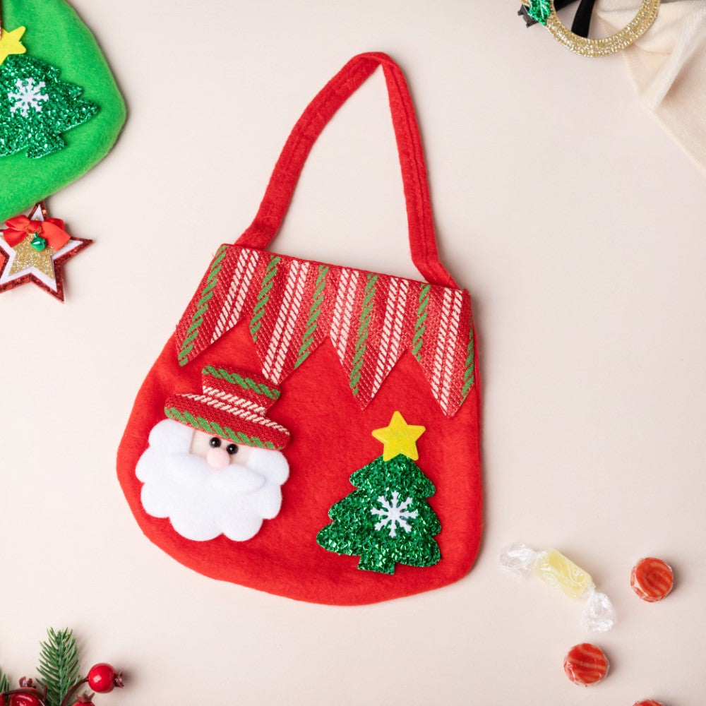 Christmas Santa Quirky Gift Bag Red 7 Inch Nestasia