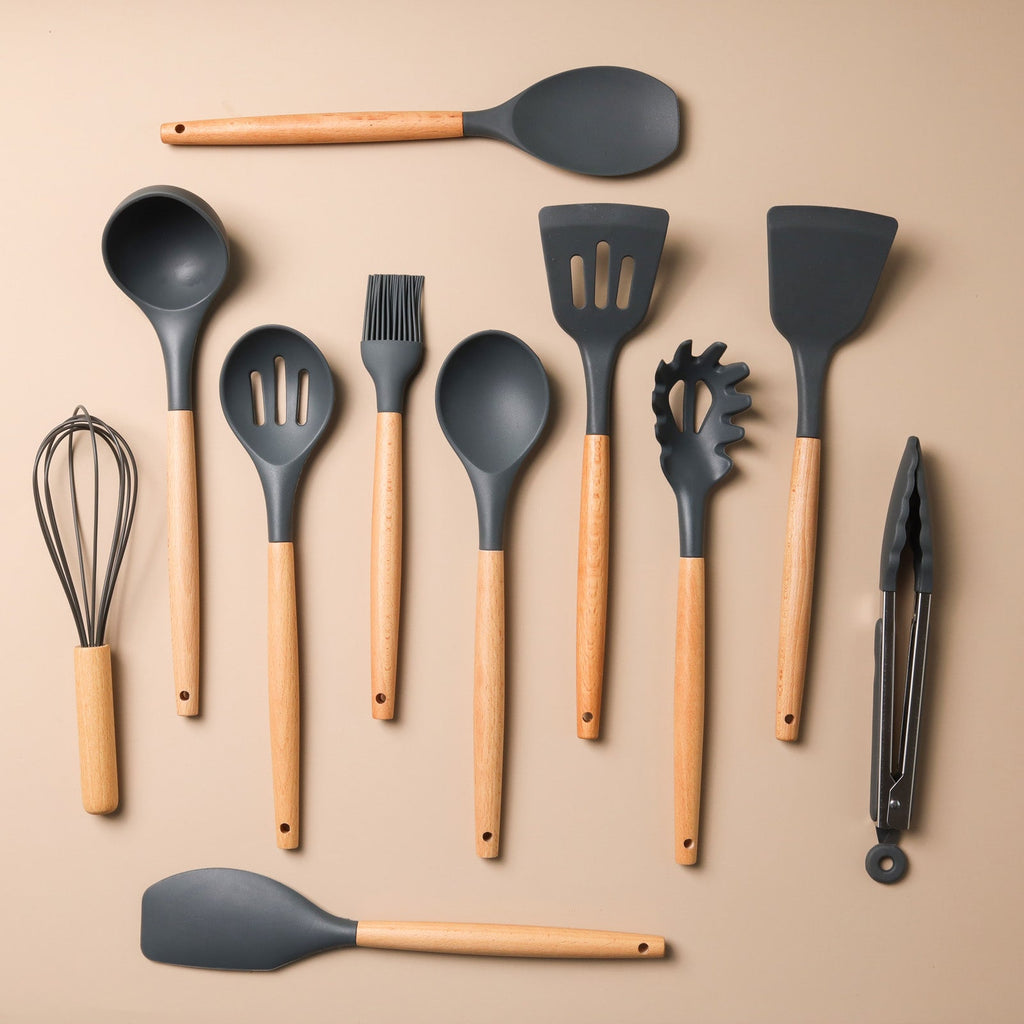 Kitchen Tools Set - Grey Nestasia