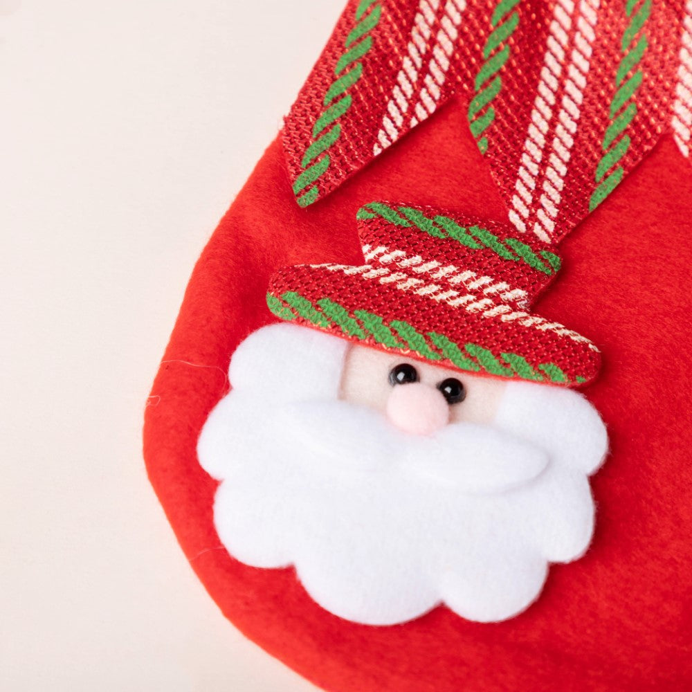 Christmas Santa Quirky Gift Bag Red 7 Inch Nestasia