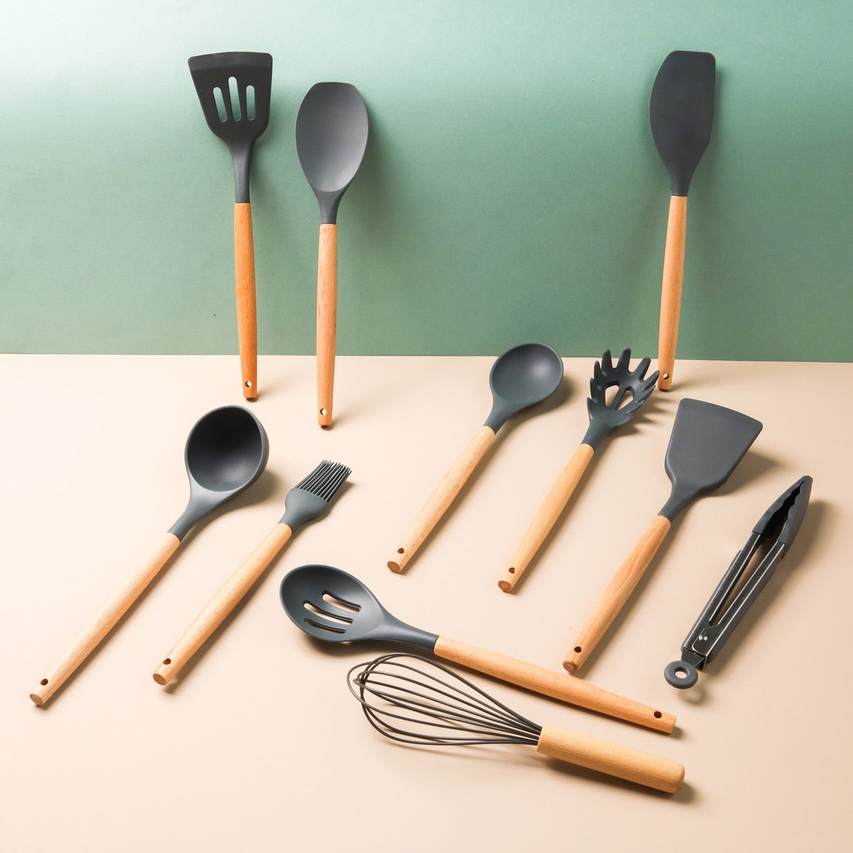 Kitchen Tools Set - Grey Nestasia