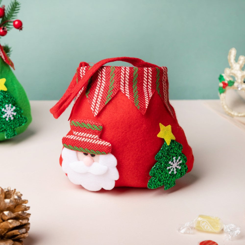 Christmas Santa Quirky Gift Bag Red 7 Inch Nestasia