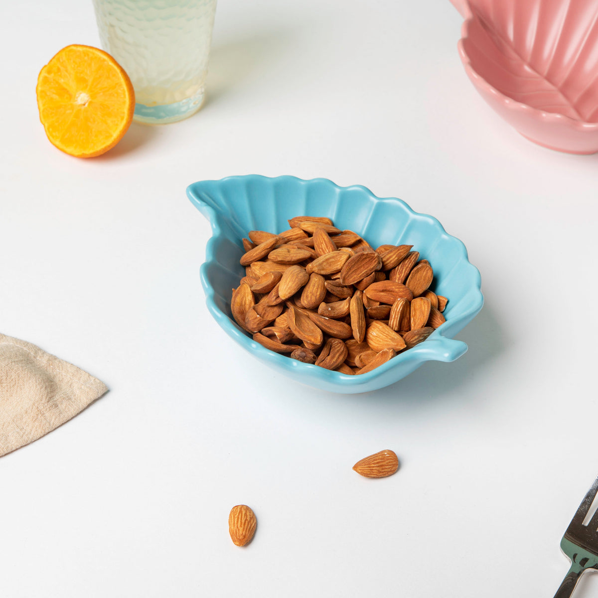 Blue Scotch Pine Leaf Snack Bowl 6 Inch 200 ml Nestasia