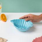 Blue Scotch Pine Leaf Snack Bowl 6 Inch 200 ml Nestasia