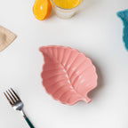 Pretty Pink Leaf Snack Bowl 6 Inch 200 ml Nestasia