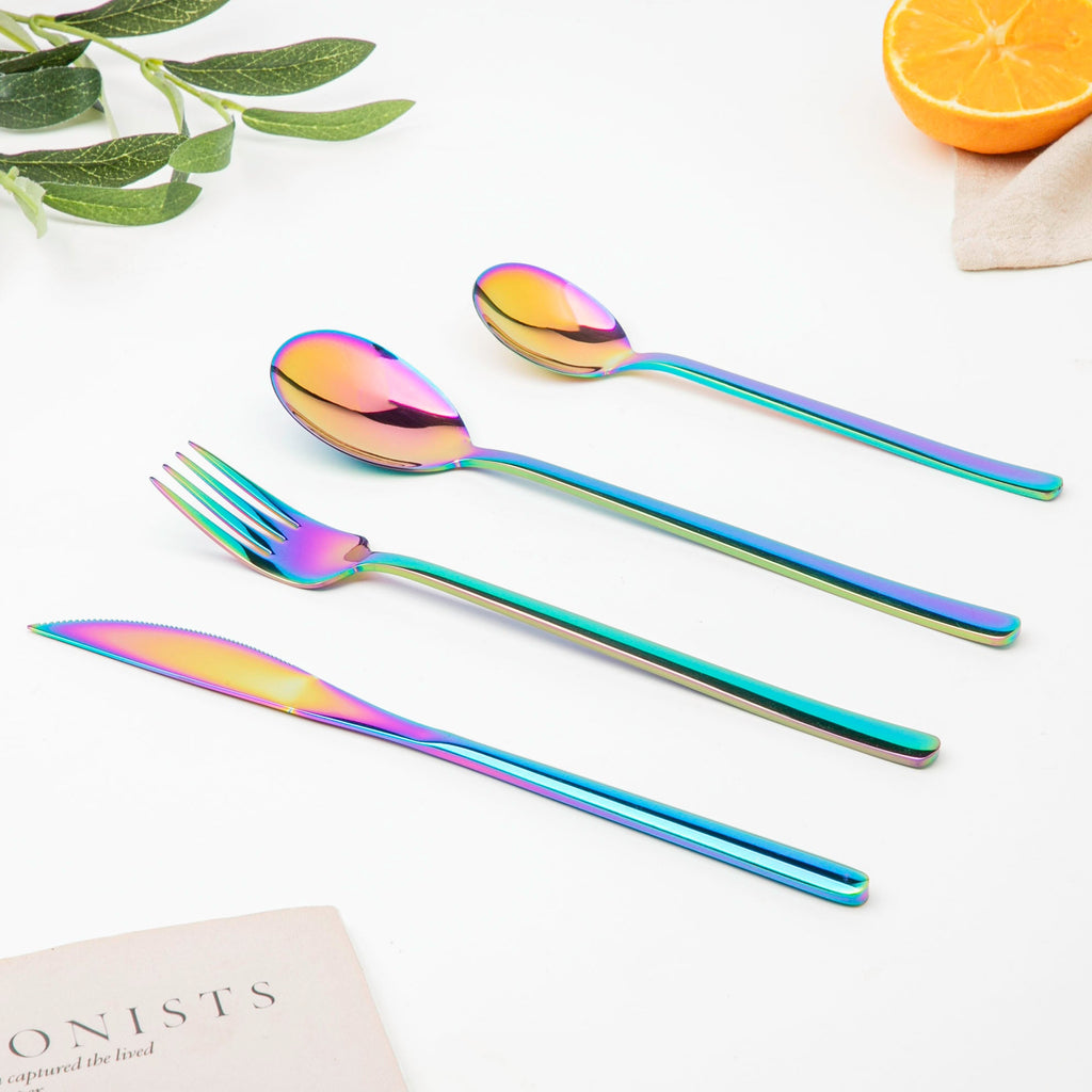 Vintage Stainless Steel Cutlery Set Of 4 Multicolour Nestasia