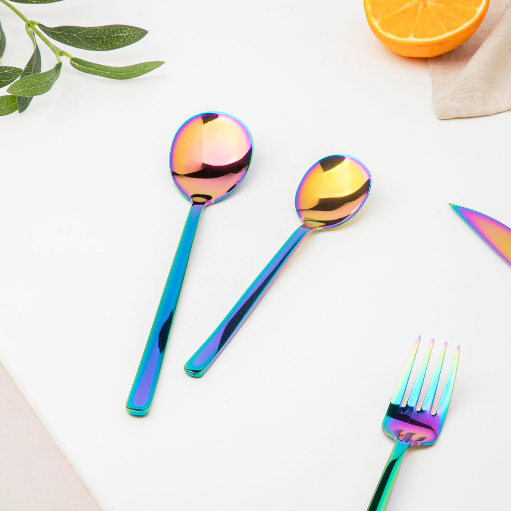 Vintage Stainless Steel Cutlery Set Of 4 Multicolour Nestasia