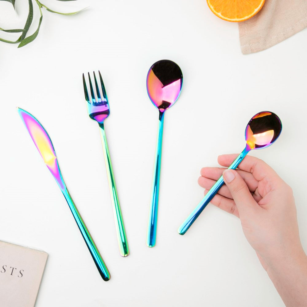 Vintage Stainless Steel Cutlery Set Of 4 Multicolour Nestasia