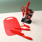 Knife Block Set - Red Nestasia