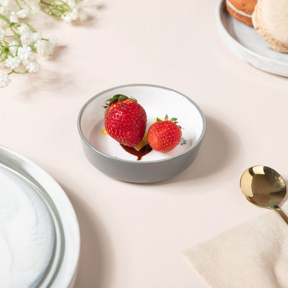Bloom Dessert Plate Grey Nestasia