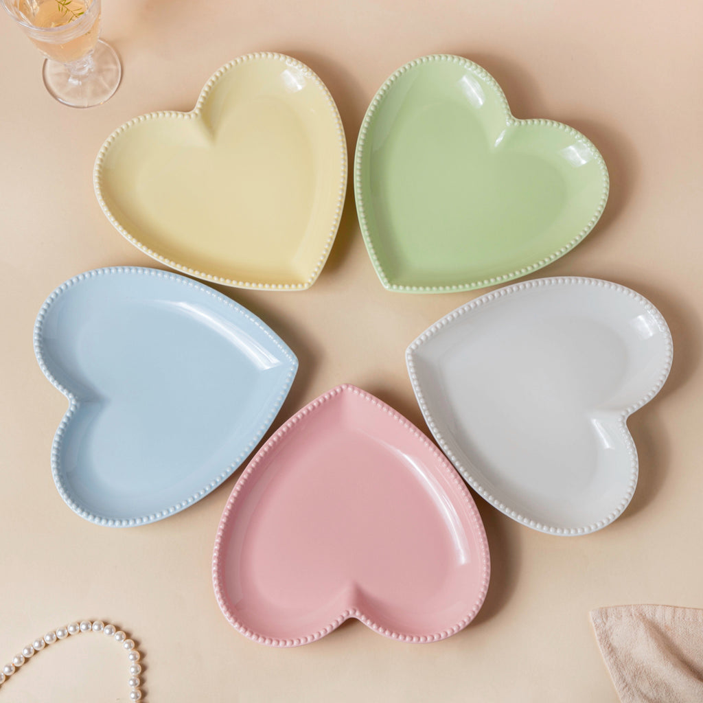 Snow White Heart Snack Plate Nestasia