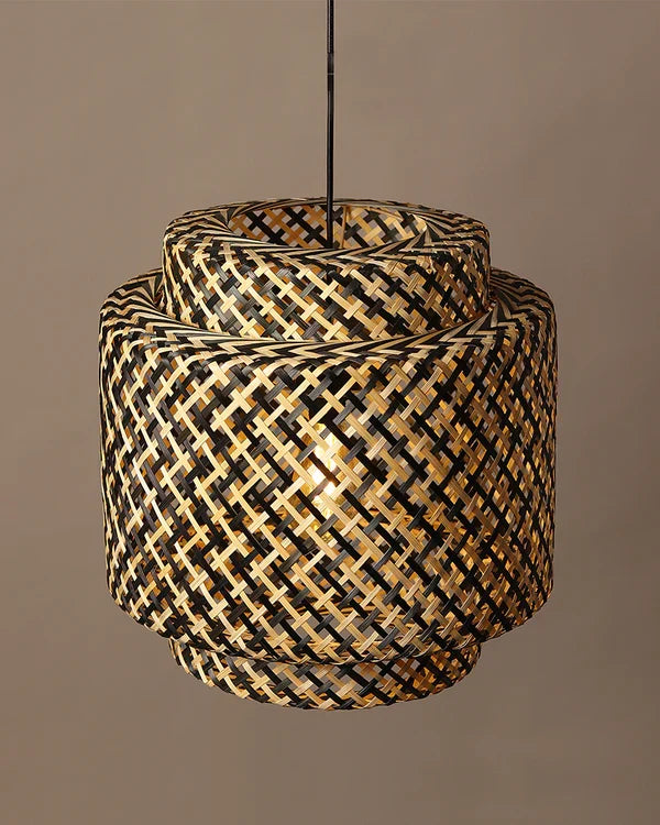 Artistic Bamboo Hanging Lamp for Balcony and Patio