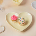 Heart Snack Plate Pastel Yellow Nestasia