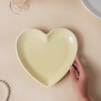 Heart Snack Plate Pastel Yellow Nestasia