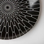 Trellis Gloss Ceramic Dinner Plate Black 10 Inch Nestasia