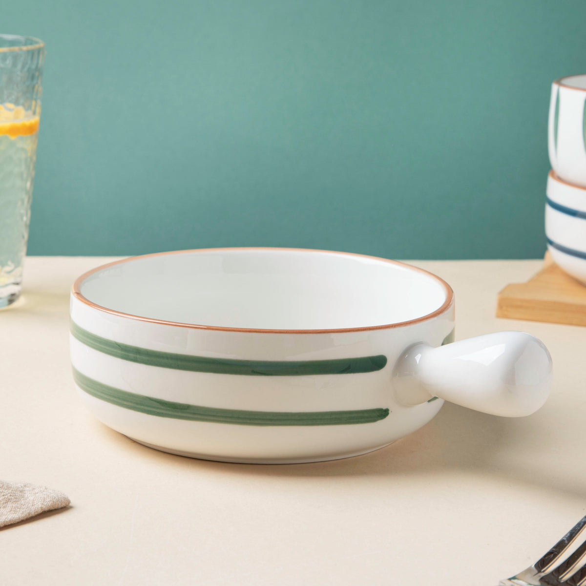 Spiral Green 22 Piece Dinner Set For 6 Nestasia