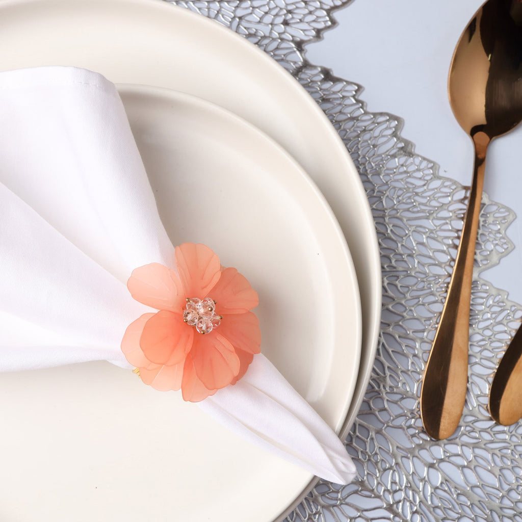 Flower Napkin Holder Peach Nestasia