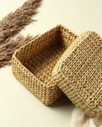 Handwoven Seagrass Organizer Box for Jewelry & Small Essentials