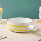 Swirl Baking Bowl With Handle Yellow Nestasia