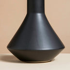 Minimalist Flask Shaped Ceramic Vase Black Nestasia