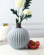 Curved Ceramic Vase for Minimalist Room Decor