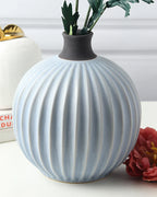 Curved Ceramic Vase for Minimalist Room Decor